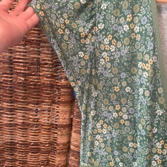 Max Studio Green Printed Ruffle Hem Wrap Dress XL - Picture 3 of 4